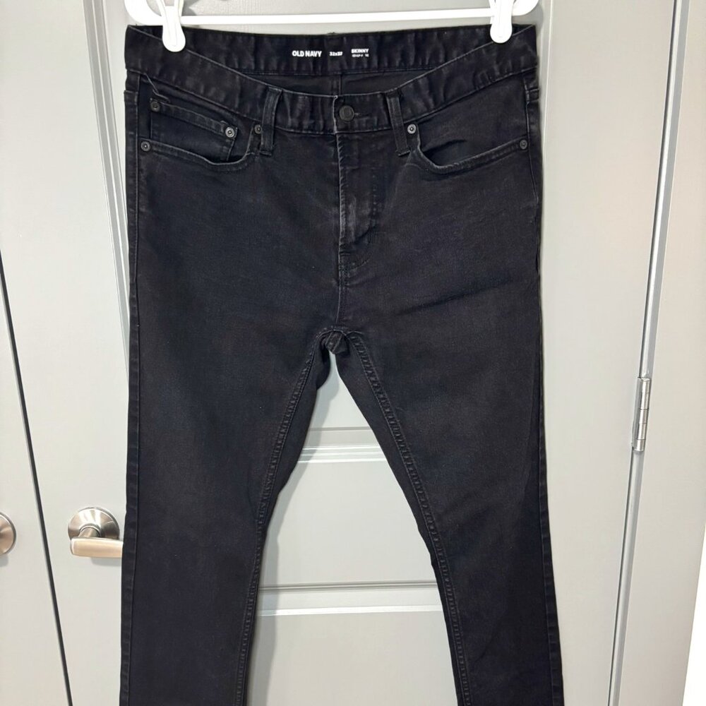Men's Old Navy Never Fade Black Skinny Jeans - 32" Waist